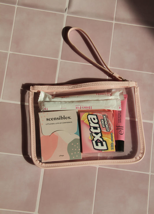 Bag with Tampons, Pads, Scensibles