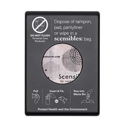 Black Scensibles wall-mounted disposal bag dispenser